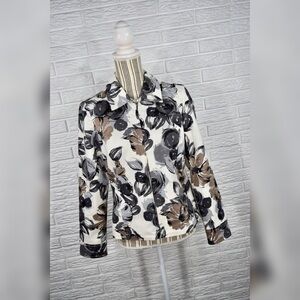 212 Collection Floral Zip Up Jacket